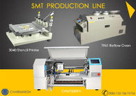 High Configuration SMT Line 60 Feeders 4 Heads CHMT560P4 SMT P&P Machine / Reflow Oven T961 /  Solder Paste Printer 3040